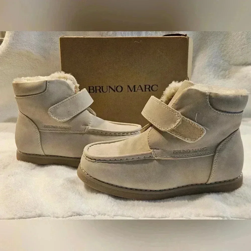 Bruno Marc light tan 12c fur girl boots - Picture 9 of 15
